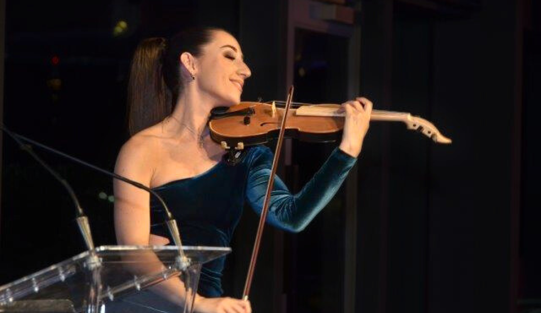 Musician playing the violin