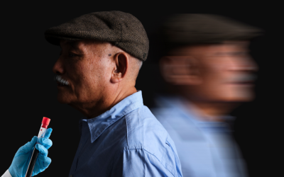 Man with dementia and a blood test